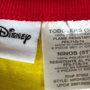Disney Toddler Pajama Set - Red and Yellow